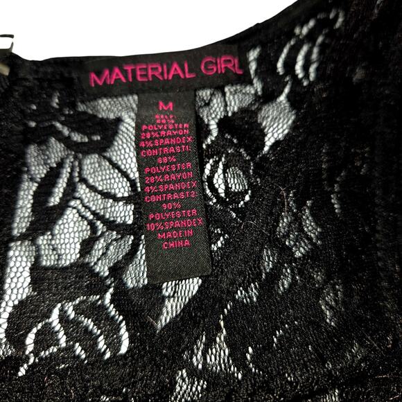 Material Girl Medium Black Striped Women's Sleeveless Sun Dress Miss Size8 10 - Picture 4 of 6